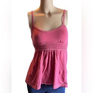 Pink Hollister strappy babydoll tank top vintage Y2K